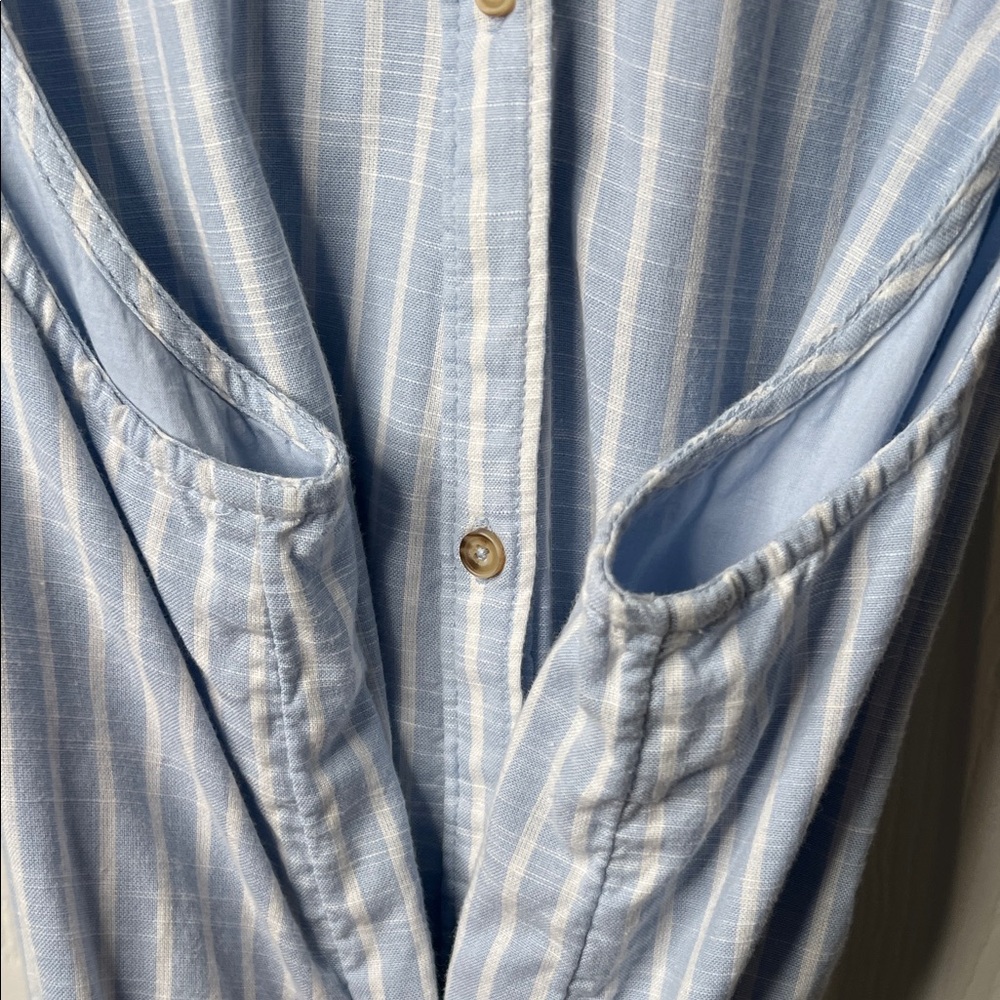 Abercrombie & Fitch Light Blue Striped Shirt - Picture 7 of 8